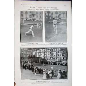  1907 Lawn Tennis Riviera Monte Carlo France Sport Men 