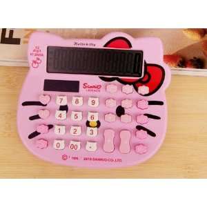    Large and Lovely Pink Hello Kitty Style Calculator Electronics