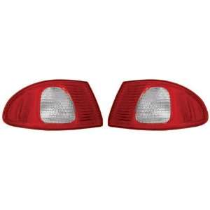 Toyota Corolla 1998 1999 2000 2001 2002 Tail Lamps, Crystal Eyes Red 