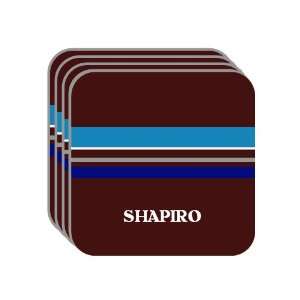 Personal Name Gift   SHAPIRO Set of 4 Mini Mousepad Coasters (blue 