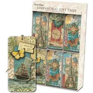   Paris Embellished Dimensional Gift Tags Arts, Crafts & Sewing