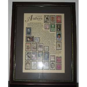  Framed Stamps with Authors on Them 