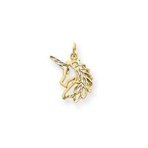  14k Unicorns Head Pendant Jewelry
