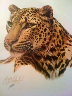 GUY COHELEACH LEOPARD HEAD SIGNED  