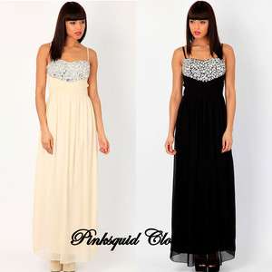   or Black Formal Evening / Prom / Wedding Maxi Dress Gown 10 12 14 16