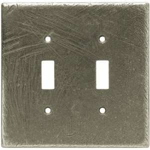 Liberty Hardware 64724 Rustic Double Switch Wall Plate, Brushed Satin 