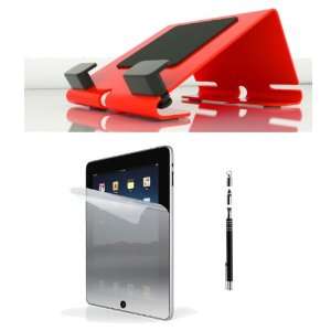   Ipad Stand Bright Red with Screen Protector and Stylus Pen Computers