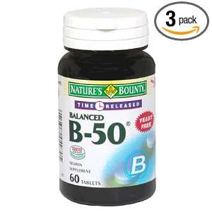  Natures Bounty Vitamin B 50, Time Release, 60 Tablets 