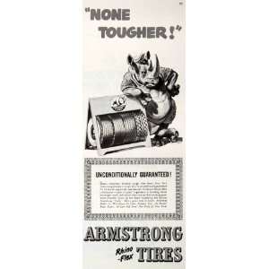  1950 Ad Armstrong Rhino Flex Tires Rhinocerus Passenger 