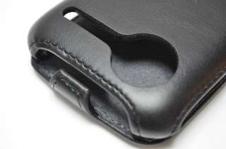 BLACK High Quality Hard Leather Vertical Cover Case for HTC Sensation 