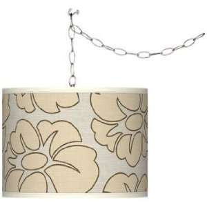  Floral Silhouette Plug In Swag Chandelier