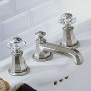THG 151/US A59 C05 Satin Nickel Bathroom Sink Faucets 8 Knob Crystal 