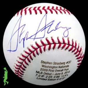 Stephen Strasburg Signed Ball   Nationals   Autographed Baseballs