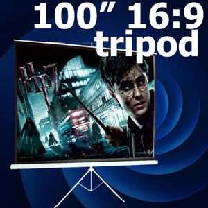 Tripod Portable Projector Screen 100 169 TW100  
