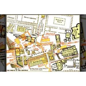  Map of the Roman Forum   24x36 Poster 