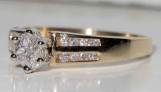 DIAMOND 0.50ct TW ENGAGEMENT RING 14K YG VERY PRETTY  