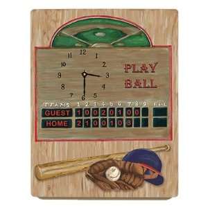  Play Ball Baseball Large Clock