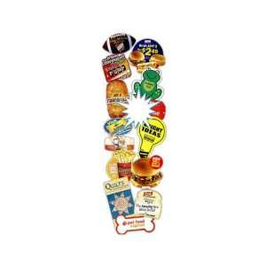  2 to 4 sq. in.   Custom shape laminated plastic badge with 