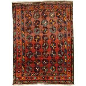  69 x 92 Red Persian Hand Knotted Wool Bokhara Rug