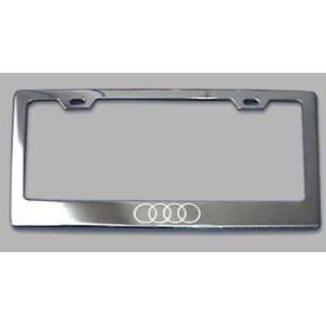  Audi 4 Rings Logo Chrome License Plate Frame Everything 