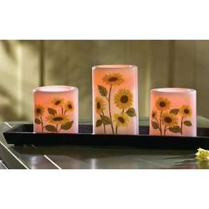  Sunflower Flameless Candles