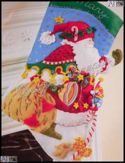 Bucilla SANTA SAYS HELLO Stocking Felt Christmas Kit   Mary Engelbreit 