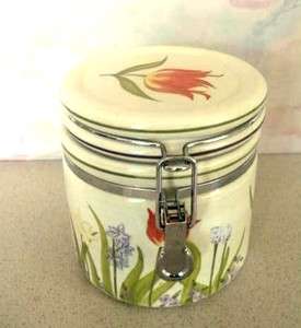   Brubaker CIC canister storage container spring flowers tulip 6H MINT