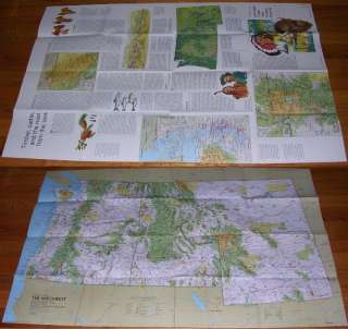 National Geographic MAP 1973 Northwest   WA OR ID MT WY  