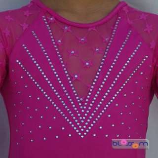 Hot pink Ice Skating Dance Dress 10 12yrs GI033R  