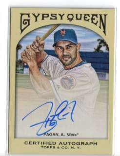 2011 TOPPS GYPSY QUEEN ANGEL PAGAN METS SIGNED AUTO  