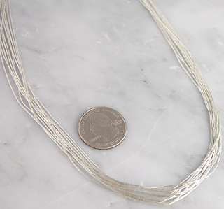 Liquid Silver 10 strand 24 Necklace Chains Sterling  