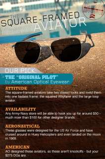 AO American Optical Pilot Sunglasses 52mm Matte Chrome Original 