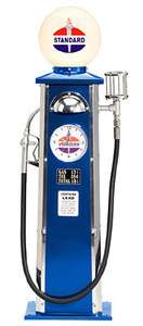 Standard Oil Vintage Look Gas Pump with Clock & Lighted Globe  
