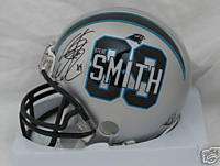 STEVE SMITH signed PANTHERS Player #89 MINI HELMET  