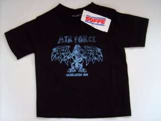 Boys Black Soffe T Shirt Air Force Charleston AFB 2T 2  
