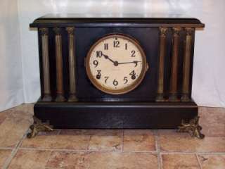 Antique Ingraham 8 Day Mantle Clock *RUNS*  
