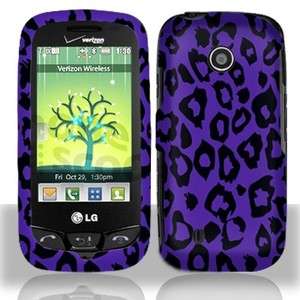 Purple Leopard Hard Case Cover LG Cosmos Touch VN270  