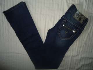 NWT WOMENS GUESS DAREDEVIL STRAIGHT LEG JEANS 00 23  