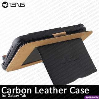 Zenus Carbon Genuine Leather Case Galaxy Tab   White  