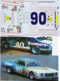 90 Jodie Ridley Truxmore Ford Nascar Decals 1265  