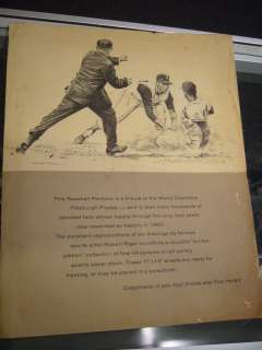  1961 ROBERT RIGER PITTSBURGH PIRATES FORD TEST DRIVE GIVEAWAY PRINT 