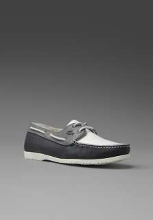 LACOSTE Arlez Boat Shoe in Black/Grey  