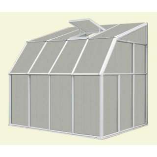 Rion Lean To 6 ft. 6 in. x 24 ft. 10in. White Frame Dual Polycarbonate 