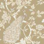    56 sq.ft. Blue And Beige Butterfly And Script Wallpaper 
