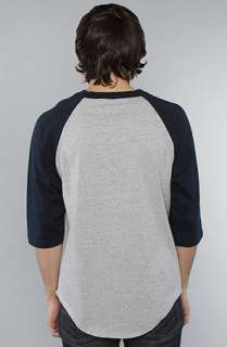 Brixton The Bracket Raglan in Heather Grey Navy  Karmaloop 