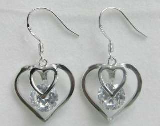 20 Kinds of 925 Sterling Silver White Crystal Dangle Earrings SA 