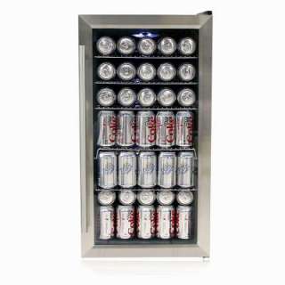    Bottle or 117 (12 oz.) Can Beverage Refrigerator in Stainless Steel