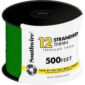   500 Ft. 12 Stranded THHN Green Cable 22968257 