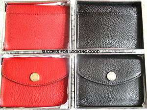 NEW Michael Kors BLACK, RED LEATHER Organizer CREDIT CARD CASE  