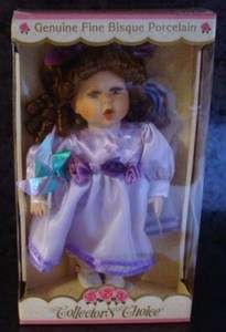 Dan Dee GENUINE FINE BISQUE PORCELAIN Doll Collectors Choice w/ Dress 